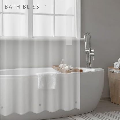 Bath Bliss PVC Standard Shower Liner | 3G | 70"x 72" | Magnetic Hem | Frost - color: Frost