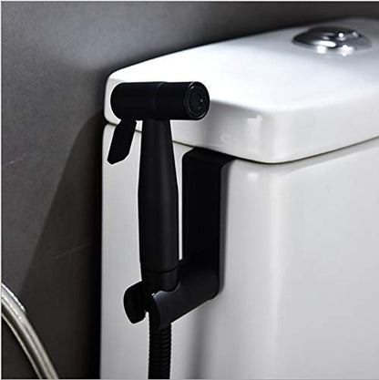 Handheld Bidet Sprayer for Toilet,Bidet Sprayer Holder,Hook Black | Bidet Sprayer Holder for Handheld Shower Wand, Diaper Sprayer,Stainless Steel Bidet Holder - color: Black