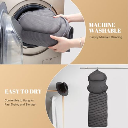 Extra Thick Full Body Bath Pillows for Bathtub- Luxury Bath Cushion for Head, Neck and Back Support, Soft Bath Pillow for Tub, Comfort Relaxation Spa Gifts Bathtub Accessories for Women