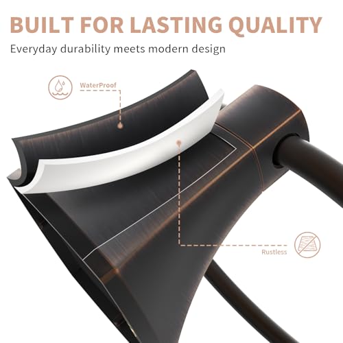 Hand Towel Holder for Bathroom Oil Rubbed Bronze Towel Ring Stainless Steel and Zinc Alloy Towel Hanger Wall Mount for Bath, Kitchen - color: Oil Rubbed Bronze