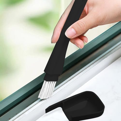 Gap Cleaning Brush for Narrow Spaces, Tile Gap Scrubber, Compact Crevice Cleaning Tool for Window Tracks, Appliances, and Household Use - color: Black
