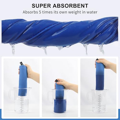 Rainleaf Microfiber Towel Quick Dry Camping & Travel & Gym Towel. Compact | Super Absorbent, Lightweight, Fast Drying. Suitable for Beach, Bath, Backpacking, Hiking, Swim.