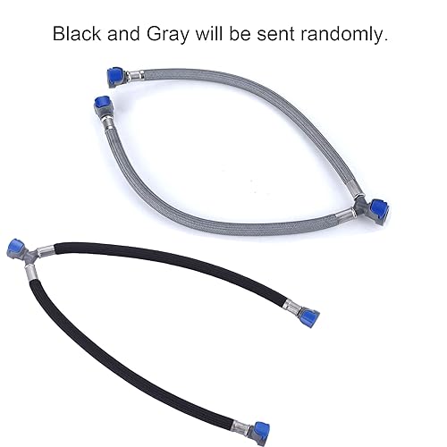 WOWOW Quick Connect Hose Hot and Cold Supply Hoses for Bathroom Faucet - size: 12 Inch