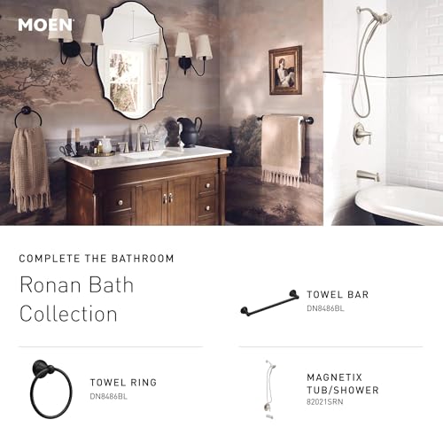 Moen Ronan Chrome Two-Handle Widespread Modern Double Bend Bathroom Faucet, Valve Included, 84026 - color: Chrome, style: 2-Handle Widespread