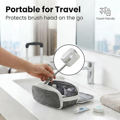 3 Pack Toothbrush Holder, Auto-Flip Cover & Dustproof (Gray) | Wall Mount Toothbrush Organizer, Detachable Design, Fits Manual & Sonic Brushes, Bathroom Storage for Family & Travel - color: Gray 3pcs