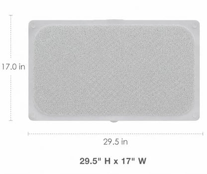Home Expressions Non Slip with Suction Cups Loofah Bathmat 27"x15" & 29.5"X16.9", PVC Loofah Bathroom Mats, Loofah Mats for Shower and Bathroom, Quick Drying, (Light Grey 29.5"X16.9") - size: LIGHT GREY 29.5"X16.9"
