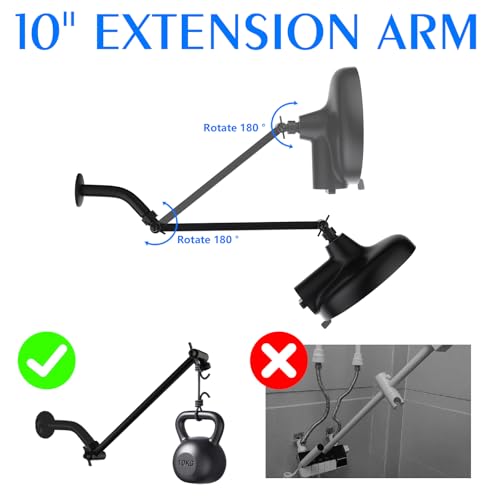 Rain Shower Head with Extension Arm, 8 Inch High Pressure Rainfall Showerhead with 3 Spray Modes, Extended Shower Head with Filters for Hard Water, Height and Angle Adjustable (Black)
