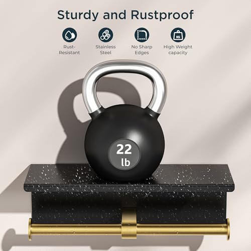 FORIOUS Toilet Paper Holder with Shelf, Commercial Toilet Paper Dispensers | Black and Gold | Wall Mount Bathroom Tissue Holder | SUS304 Stainless Steel Rustproof | Double Tissue Roll Holder - color: Matte Black & Brushed Gold