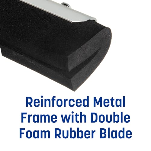 SPARTA Double-Foam Floor Squeegee, 22 Inch, Black | Soft Double-Foam Rubber, Reinforced Metal Frame, Smooth, Uneven and Grouted Floors - size: 22 Inches