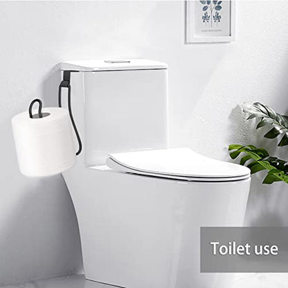 Over the Tank Toilet Paper Holder, Metal Toilet Paper Holder, Black | Toilet Paper Roll Holder, Bathroom Toilet Paper Storage, Space Saving for Bathroom - color: Black