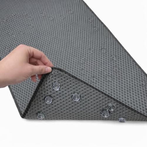 Bathtub Mat Non Slip, Bath Mat for Tub Non Slip, Tub Mat Extra Large 36 x 17 in, Bathtub Mat with Suction Cups & Drain Holes, Soft Foam, Machine Washable, Dark Grey - color: Dark Grey