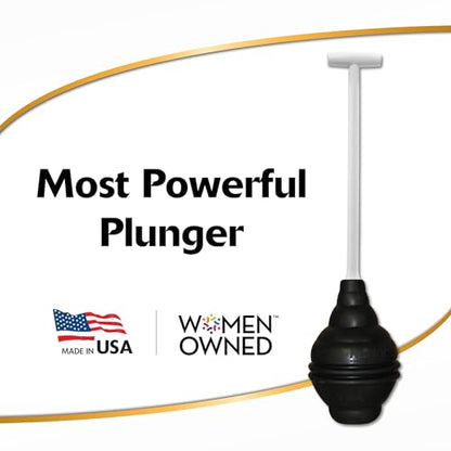 Korky 99-4A 99-1AM Beehive Max Universal Fits All Old and New Powerful Plunge-Easy Grip T-Handle-Made in USA Toilet Plunger, Black - style: Non-Adjustable Handle