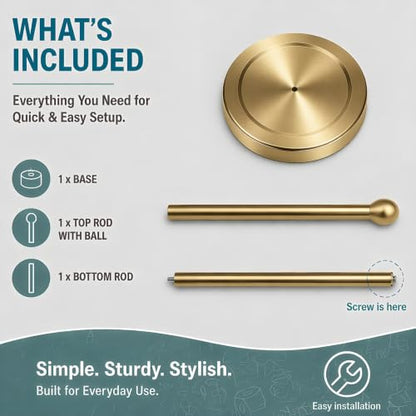 Songtec Gold Toilet Paper Holder Stand with Reserve, Floor Standing Tisse Roll Holder for 4 Rolls, Compact Design Bathroom Toilet Paper Storage - Gold - color: Gold
