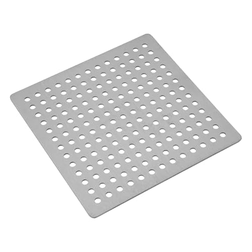 Square Drain Cover Grates,3.7" x 3.7" 304 Stainless Steel Drainage Grate Cover Replacement Floor Drain Strainer for Shower, Bathroom Floor, Balcony, and Outdoor Garden Drains - size: 3.7" x 3.7"