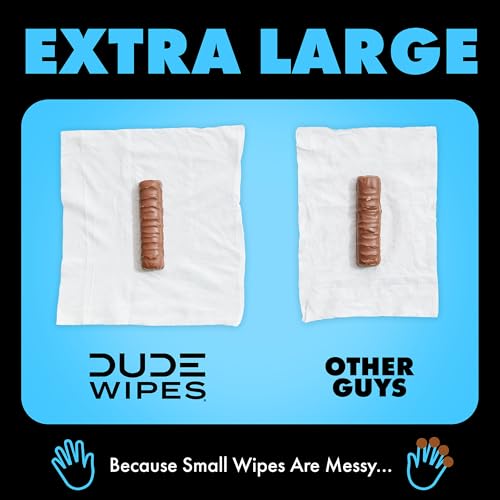 DUDE Wipes, 48 Count, 2 Pack | Flushable | Unscented | Extra-Large | Vitamin-E & Aloe - size: 48 Count (Pack of 2)