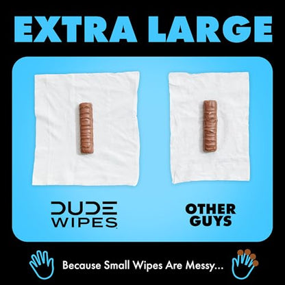 DUDE Wipes, 48 Count, 2 Pack | Flushable | Unscented | Extra-Large | Vitamin-E & Aloe - size: 48 Count (Pack of 2)