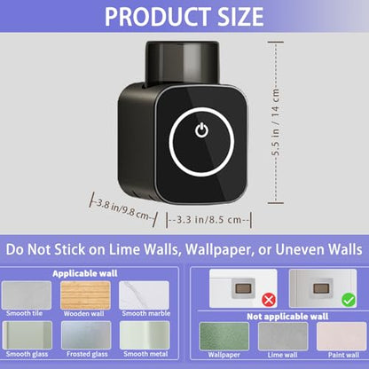 Wall Mounted Toothbrush Holder, 1 Cup Toothbrush Holders with Smart Drying and Cleaning, Toothbrush Cleaning Case with Solar Charging, Toothbrush Organizer with 2 Brush Slots (White - 1 Cup) - color: White - 1 Cup