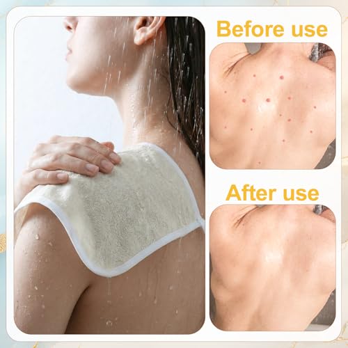 9 Pcs Nylon Exfoliating Wash Cloths Set 8.7 x 10.2 Inch | Soft Dual Sided Body Face Towels Kitchen Dish Scrubber Reusable Bath Spa Towel for Women Men Travel - color: White, size: Small
