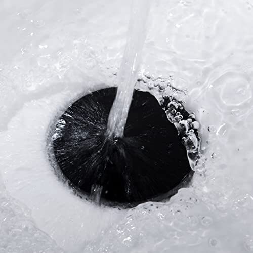 Pop up Sink Drain Stopper for Bathroom Vessel Vanity Sink Art Basin Matte Black, Big Cap Without Overflow, Metal Pop-up Drain Strainer with Detachable Basket Stopper - color: Matte Black, style: without overflow