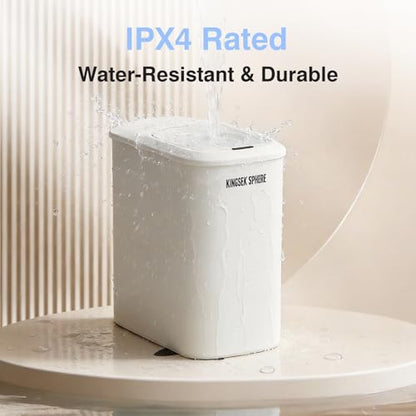 Motion Sensor Trash Can 2.6 Gallon Automatic Bathroom Garbage Can with Lid,Touchless Smart Slim Small Narrow Waste Basket Odor Control Aromatherapy IPX4 Waterproof for Office RV Bedroom Kitchen Cream