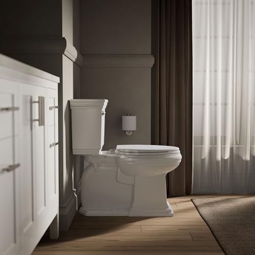 KOHLER K-4774-0 Brevia Elongated White Toilet Seat with Quick-Release Hinges And Quick-Attach Hardware For Easy Clean, White - color: White, size: Elongated
