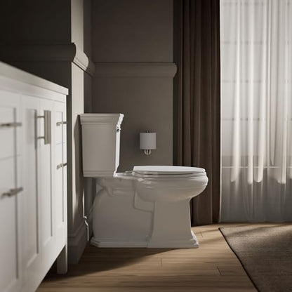 KOHLER K-4774-0 Brevia Elongated White Toilet Seat with Quick-Release Hinges And Quick-Attach Hardware For Easy Clean, White - color: White, size: Elongated