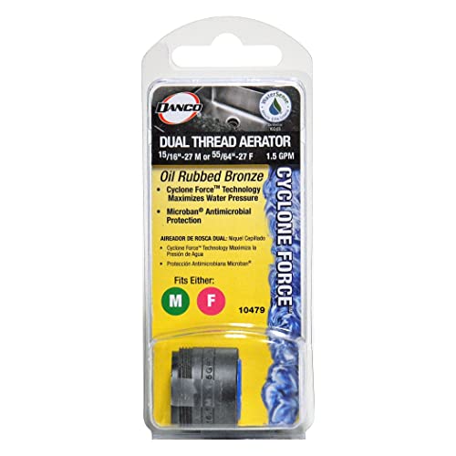 Danco 10479 1.5 GPM Dual Thread Water-Saving Aerator, Oil Rubbed Bronze - size: Pack of 1, style: Oil Rubbed Bronze