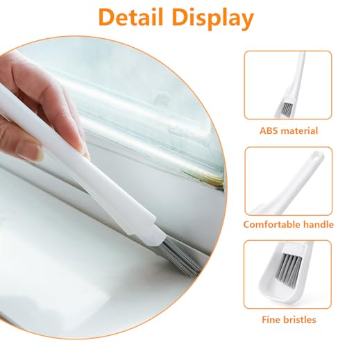Gap Cleaning Brush for Narrow Spaces, Tile Gap Scrubber, Compact Crevice Cleaning Tool for Window Tracks, Appliances, and Household Use - color: White