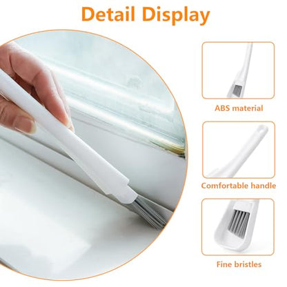 Gap Cleaning Brush for Narrow Spaces, Tile Gap Scrubber, Compact Crevice Cleaning Tool for Window Tracks, Appliances, and Household Use - color: White