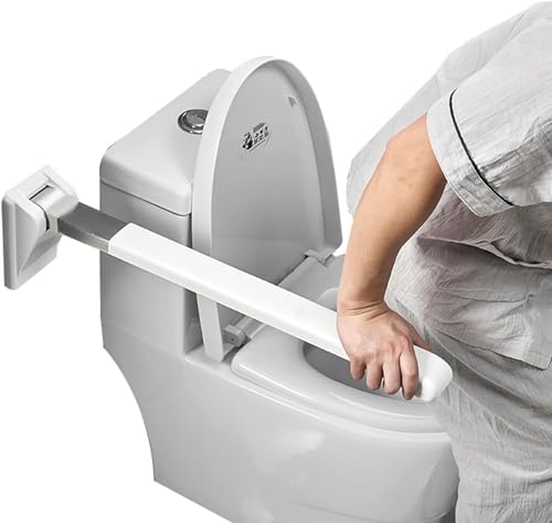 CEEBUS Bathroom/Toilet Handrail, Foldable Drop Down Toilet Rail Support, Bathroom Grip Wall Mounted Safety Grab, Stainless Steel Modern Handrail