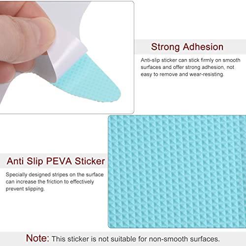 12pcs Non Slip Bathtub Stickers Bath Shower Floor 3.86" Anti-Slip Sticker Tape Starfish Style Decals for Bathroom Kitchen Bathtub Treads Stairs, Blue