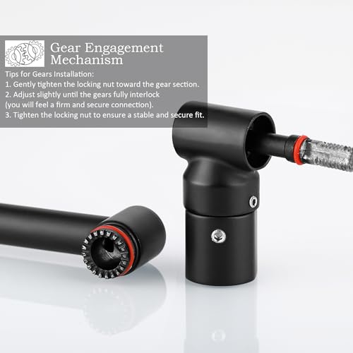 Shower Extension Arm for Rain Showerheads, Angle & Height Adjustable, Universal Connector, Easy to Install - Matte Black, 10 Inch - color: MTB, style: 10 Inch
