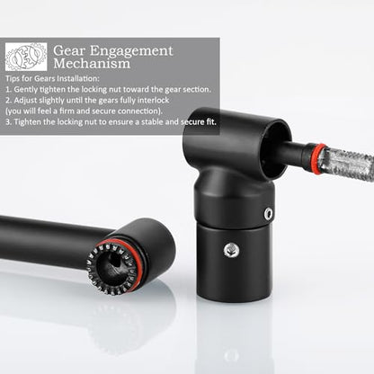 Shower Extension Arm for Rain Showerheads, Angle & Height Adjustable, Universal Connector, Easy to Install - Matte Black, 10 Inch - color: MTB, style: 10 Inch