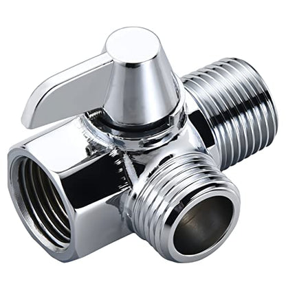 Shower Arm Diverter Valve for Hand Showerhead, Chrome - color: ‎Chrome