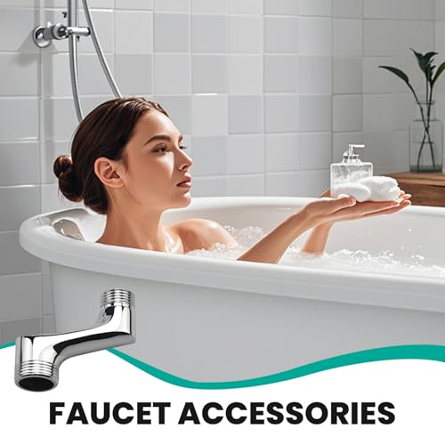 2Pcs Shower Head Adapter, Brass Shower Head Extender, Adjustable Swivel Arm, 1/2 3/4 Offset Connection, Excentric Toilet Connection Extender