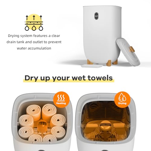 Towel Warmer for Bathroom, 35l Capacity Large Towel Warmer Bucket with Timer Function, Temperature Adjustable, LED Display, Towel Dryer for Towels, Robes, Blankets - size: 35L–E1672