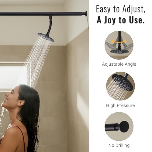 All Metal High Pressure Dual Shower Head for Couples (Matte Black) | Ideal for Couples, All Metal Construction, High Pressure, No Professional Plumber Needed - color: Matte Black