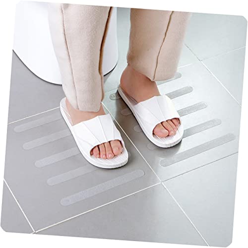 SOLUSTRE 3sets Skid Bathtub Stickers Transparent Non Slip Strips for Bathtubs Showers Stairs Pools Easy Installation Strong Adhesion for Safety Wet Areas 12pcs*3