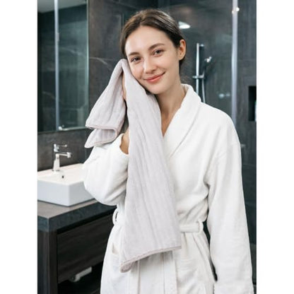 3-Piece Hand Bath Towels 14 X 29.6 Inchs, Quick-Dry Microfiber Washcloths with Hanging Loop, Soft & Absorbent Face Towels for Bathroom Kitchen Gym Travel - color: 3grey