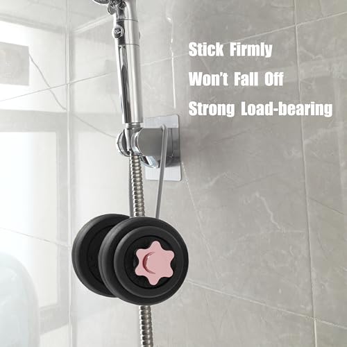 Strong Adhesive and Waterproof Shower Head Holder, Adjustable Handheld Shower Holder Wall Mount Shower Bracket by Lofekea - style: Silver and Gray - 1 Pack