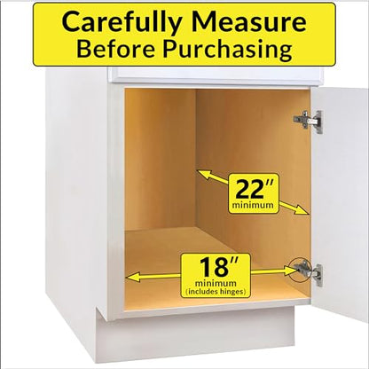 LYNK PROFESSIONAL® Pull Out Cabinet Organizer, Kitchen Slide Out Drawer | 17W x 21D chrome rollout shelf creates easy-access storage for cookware, pantry items and kitchen essentials inside cabinets - size: 17" W x 21" D