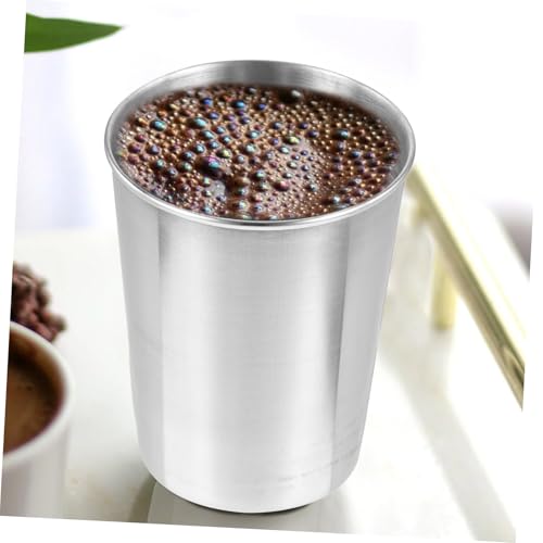 Water Tumbler Stainless Steel Cups Bathroom Tumbler Silver Chrome Home Beverage Cup - size: 8.50X6.00X6.00CM