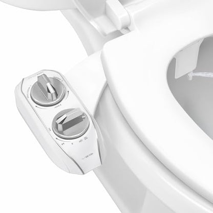 LUXE Bidet NEO 185 PLUS - Patented Bidet Attachment for Toilet, Chrome | Non-Electric, Dual Nozzle, Slide-In Install, 360° Self-Clean, EZ-Lift to Clean, Feminine & Rear Wash - color: Chrome