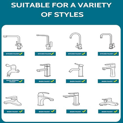 1080° Rotating Faucets Extender, 2 Modes Rotatable Faucet Aerator Extension | Dual water outlet modes, multi-directional adjustment, multiple accessory sets, simple and quick installation