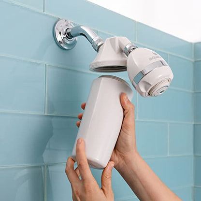 Aquasana Shower Filter | 3-Setting Head | WaterSense Certified | AQ-4100-E | Dermatologist-Recommended | Soften Skin & Hair | Coconut Shell Carbon | KDF Media | 3 Shower Head Settings | 10K Gal - size: WaterSense (1.75 GPM), style: Shower Head Filter