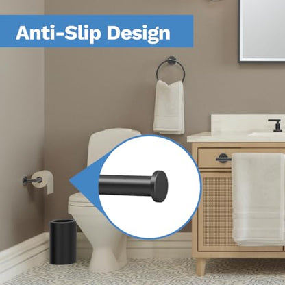 Gatco 5553MX Sky Toilet Paper Holder, Matte Black - color: Sky Matte Black