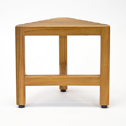 Asta Zini Solid Teak Shower/Bath/Spa Corner Foot Stool, Side Table, Fully Assembled, TB-014