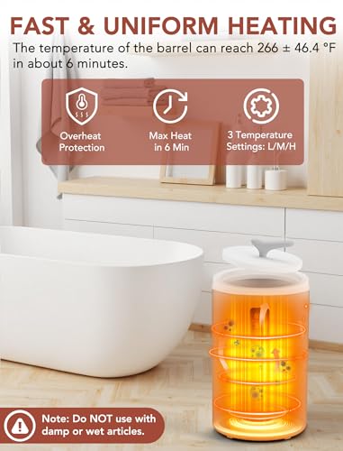 Electactic Towel Warmer, 20L Large Towel Warmers Bucket for Bathroom & Spa, With Timer & Reservation Function, 3 Temperature Adjustable, LCD Screen, Fits Blankets, Bathrobes, PJ's for Home, Gym, Salon - style: LCD Display+Detachable Lid