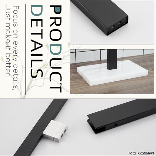 KOKOSIRI Hand Towel Holder Black Stand Towel Rack with Marble Base for Bathroom Kitchen Vanity Countertop, Stainless Steel 15.7'' Height THS0002-SM-BK - color: Matte Black, size: 1-Bar