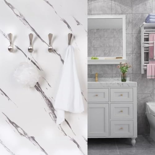 1 Pack Towel Hooks for Bathrooms Wall Mounted, Brushed Nickel Bathroom Hooks for Towels, Robe & Towel Hook for Wall, Modern Bath Towel Hook - color: Brushed Nickel, size: 1 Pack
